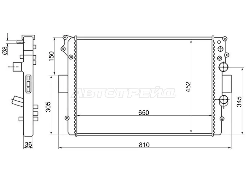 Радиатор Iveco Daily 99-14 - Артикул IV00031 - Производитель Sat - Фото, Отзывы, Цены 
