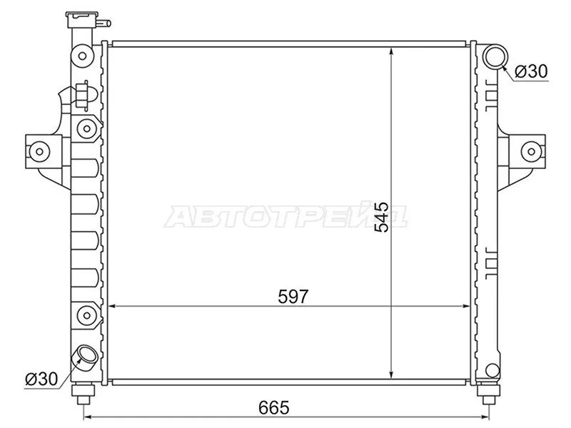 Радиатор Jeep Grand Cherokee 98-05 - Артикул JP0001 - Производитель Sat - Фото, Отзывы, Цены 
