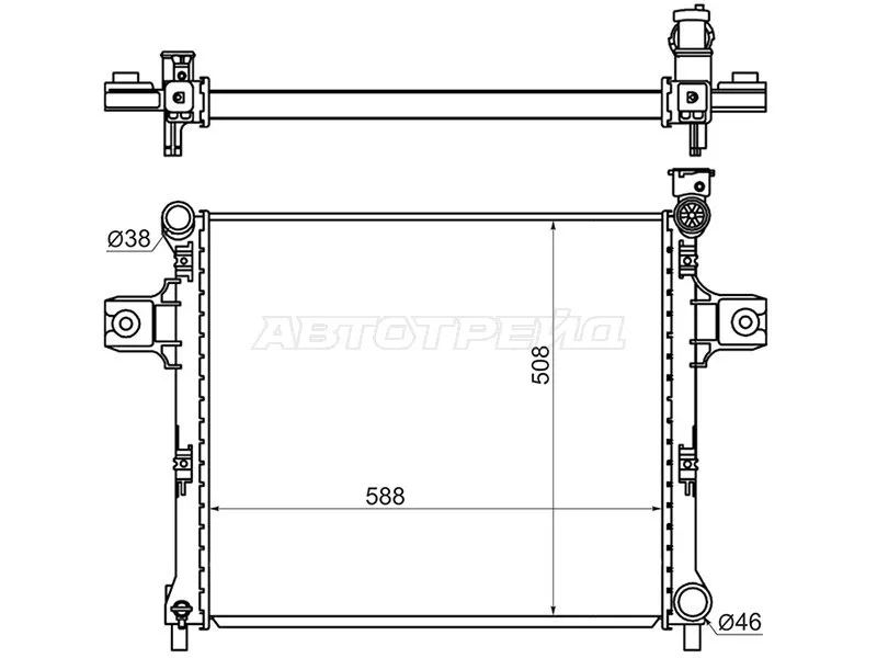 Радиатор Jeep Commander 05-10 / Grand Cherokee 04-10 - Артикул JP000105 - Производитель Sat - Фото, Отзывы, Цены 