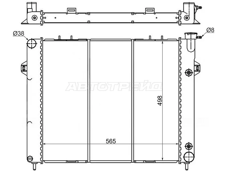 Радиатор Jeep Grand Cherokee 92-98 - Артикул JP000193 - Производитель Sat - Фото, Отзывы, Цены 