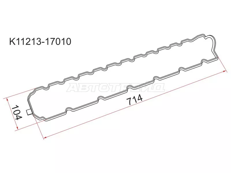 Прокладка клапанной крышки TY 1HZ, 1HDT - Артикул K1121317010 - Производитель Sat - Фото, Отзывы, Цены 