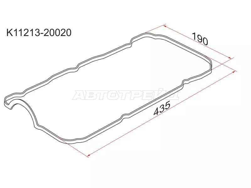 Прокладка клапанной крышки TY 1MZ/2MZ-FE, RH - Артикул K1121320020 - Производитель Sat - Фото, Отзывы, Цены 