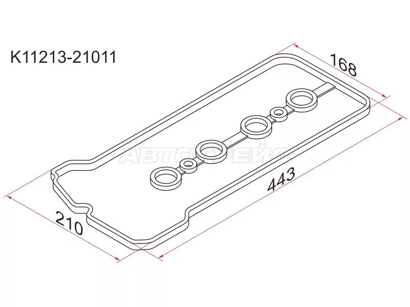 Прокладка клапанной крышки TY 1NZ-FE, 2NZ-FE - Артикул K1121321011 - Производитель Sat - Фото, Отзывы, Цены 