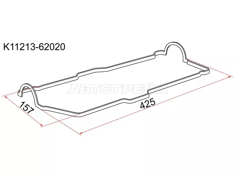 Прокладка клапанной крышки TY 3-4VZ-FE, 5VZ-FE, LH=RH - Артикул K1121362020 - Производитель Sat - Фото, Отзывы, Цены 