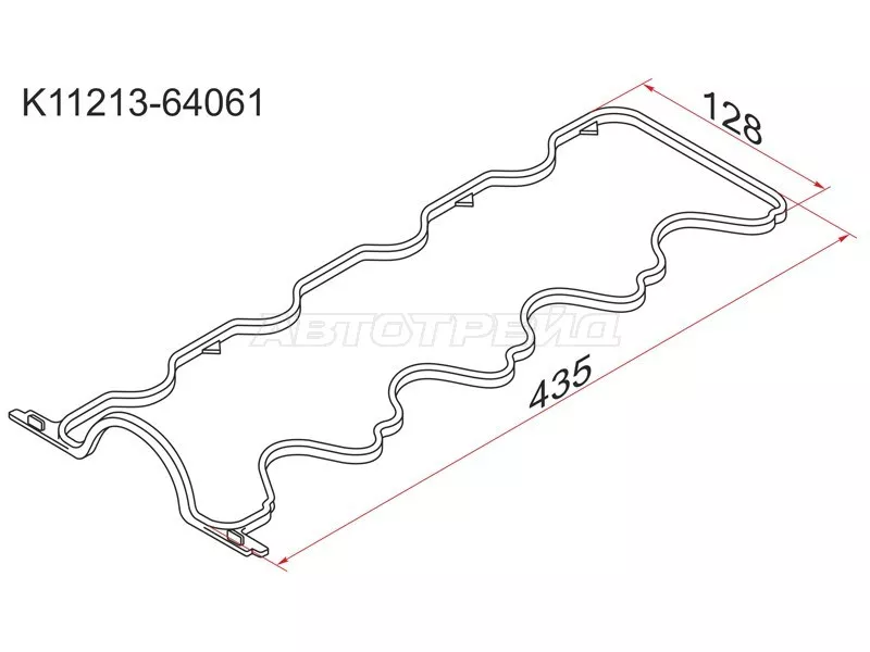 Прокладка клапанной крышки TY 2-3C# 93-, без отверстий под болты - Артикул K1121364061 - Производитель Sat - Фото, Отзывы, Цены 