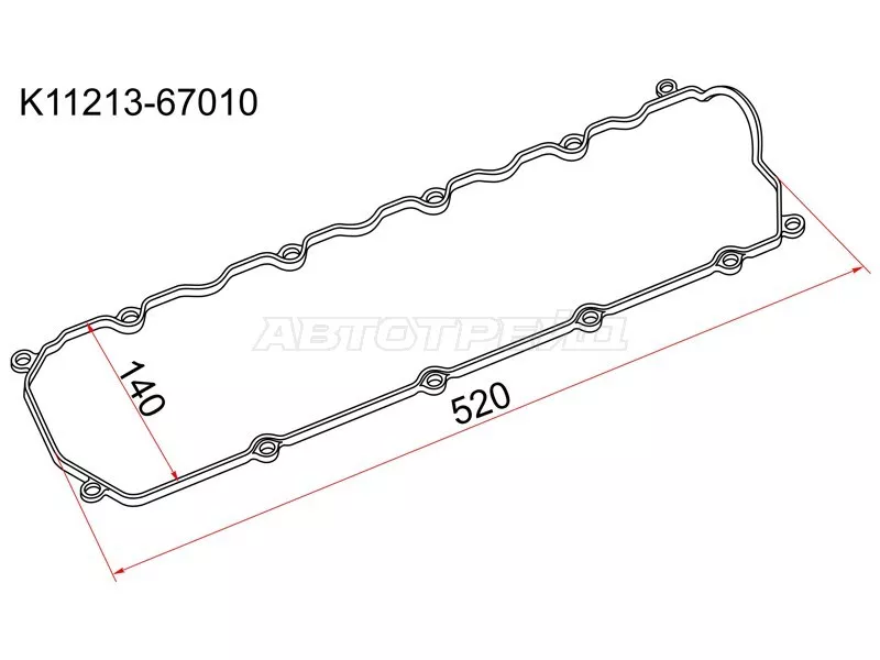 Прокладка клапанной крышки TY 1KZ-TE - Артикул K1121367010 - Производитель Sat - Фото, Отзывы, Цены 
