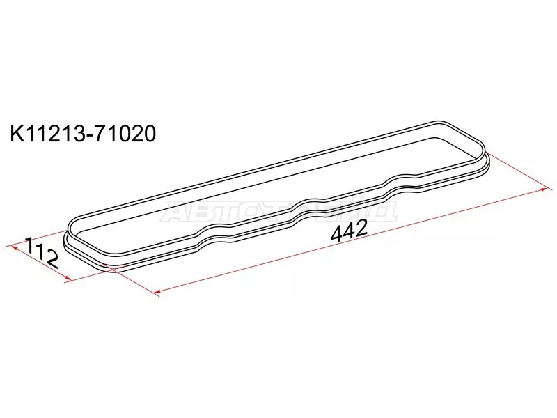 Прокладка клапанной крышки TY 2Y, 3Y, 4Y - Артикул K1121371020 - Производитель Sat - Фото, Отзывы, Цены 