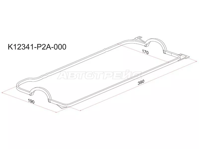 Прокладка клапанной крышки HO D13B/D15B, D16A, 91-97 - Артикул K12341P2A000 - Производитель Sat - Фото, Отзывы, Цены 