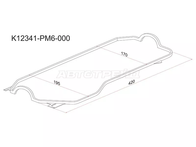Прокладка клапанной крышки HO D13B, D15B, ZC, 16V - Артикул K12341PM6000 - Производитель Sat - Фото, Отзывы, Цены 