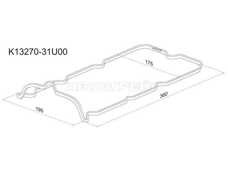 Прокладка клапанной крышки RH NS VQ20/VQ25/VQ30DE 94-98 - Артикул K1327031U00 - Производитель Sat - Фото, Отзывы, Цены 