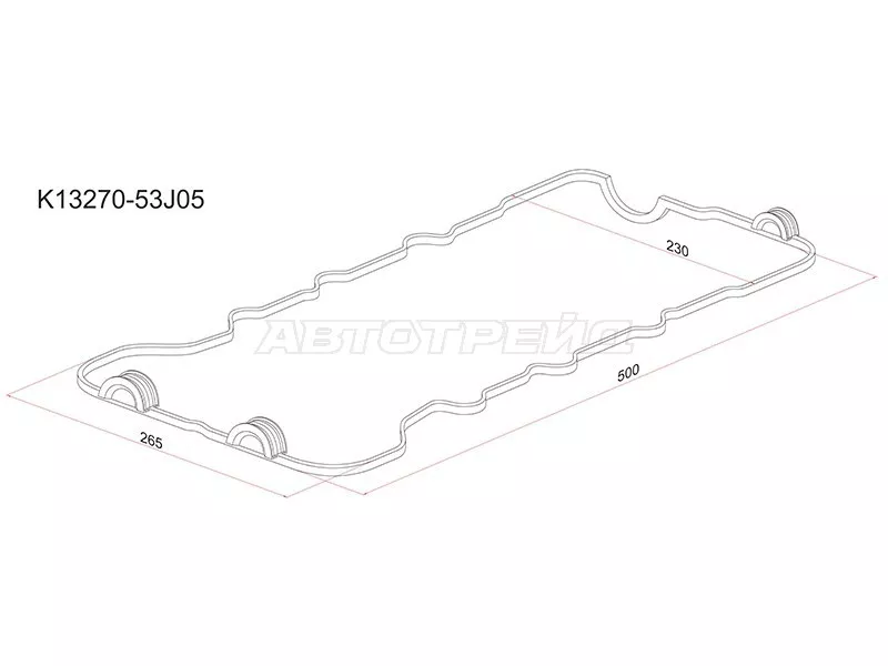 Прокладка клапанной крышки NS SR16/SR18/SR20 -96 - Артикул K1327053J05 - Производитель Sat - Фото, Отзывы, Цены 