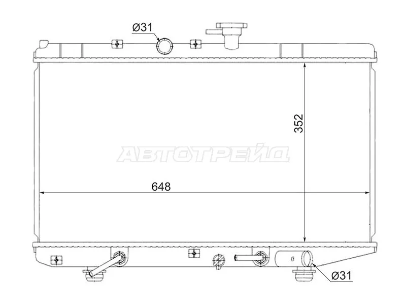 Радиатор Kia Rio 00-05 - Артикул KI0004 - Производитель Sat - Фото, Отзывы, Цены 