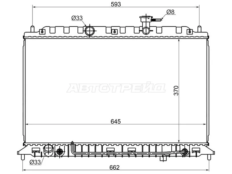 Радиатор Kia Rio 05-11 - Артикул KI000405 - Производитель Sat - Фото, Отзывы, Цены 