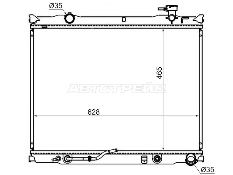 Радиатор Kia Sorento 02-09 - Артикул KI00052 - Производитель Sat - Фото, Отзывы, Цены 
