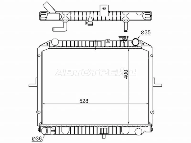 Радиатор Kia Bongo 04-19 - Артикул KI0007 - Производитель Sat - Фото, Отзывы, Цены 