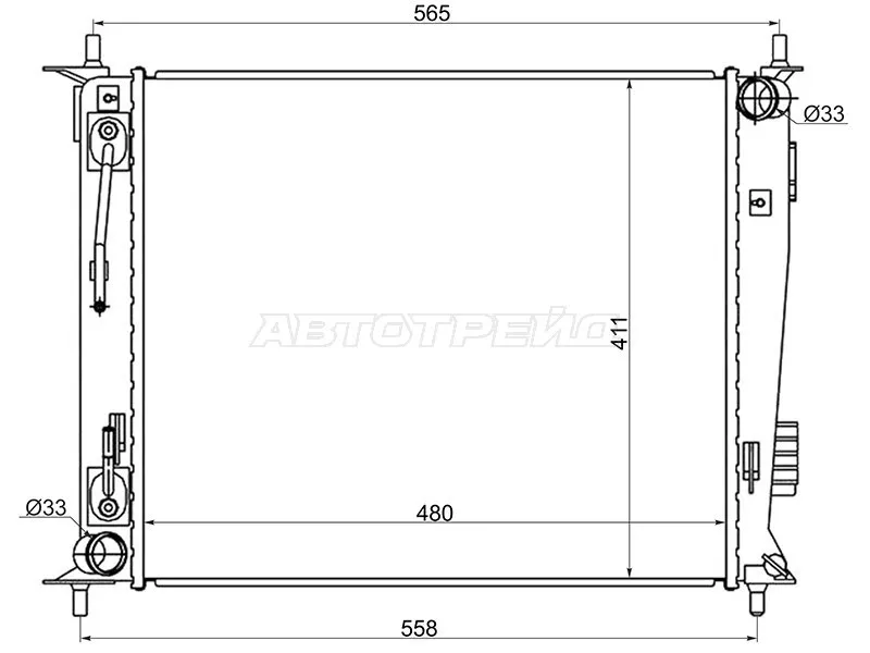 Радиатор Kia Soul 08-14 - Артикул KI0010 - Производитель Sat - Фото, Отзывы, Цены 