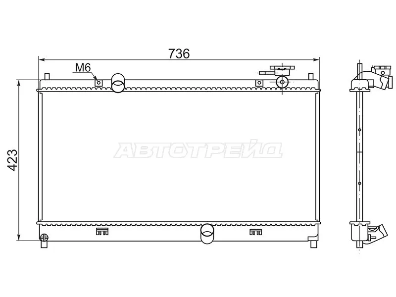 Радиатор Lifan Solano 10-16 - Артикул LF0001 - Производитель Sat - Фото, Отзывы, Цены 