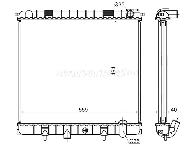 Радиатор Land Rover Range Rover 94-02 - Артикул LR000398 - Производитель Sat - Фото, Отзывы, Цены 