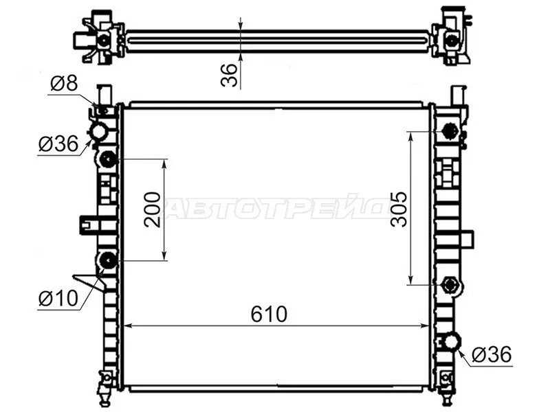 Радиатор Mercedes-Benz M-Class 97-05 - Артикул MB0005 - Производитель Sat - Фото, Отзывы, Цены 