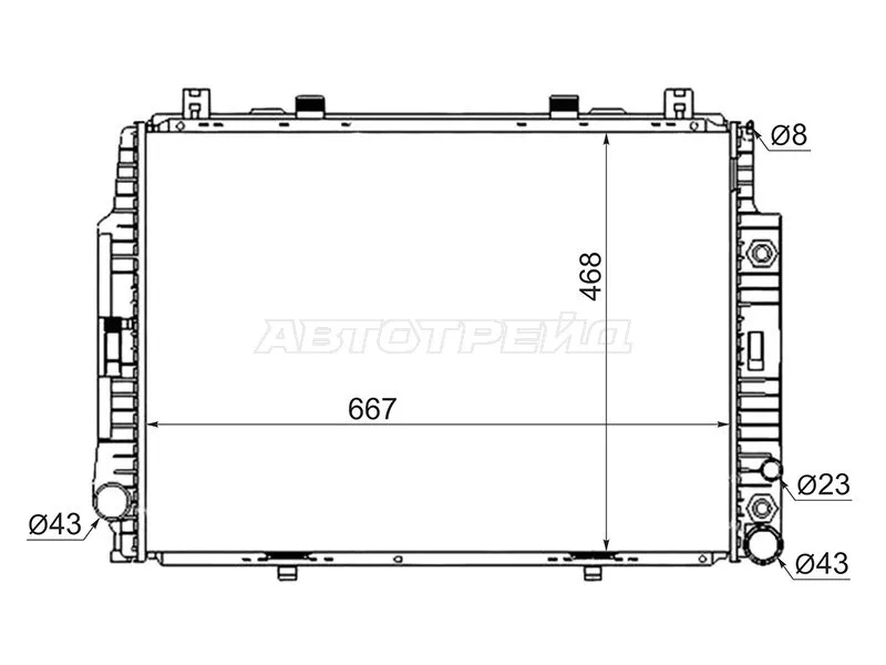 Радиатор Mercedes-Benz S-Class 91-99 - Артикул MB0006 - Производитель Sat - Фото, Отзывы, Цены 