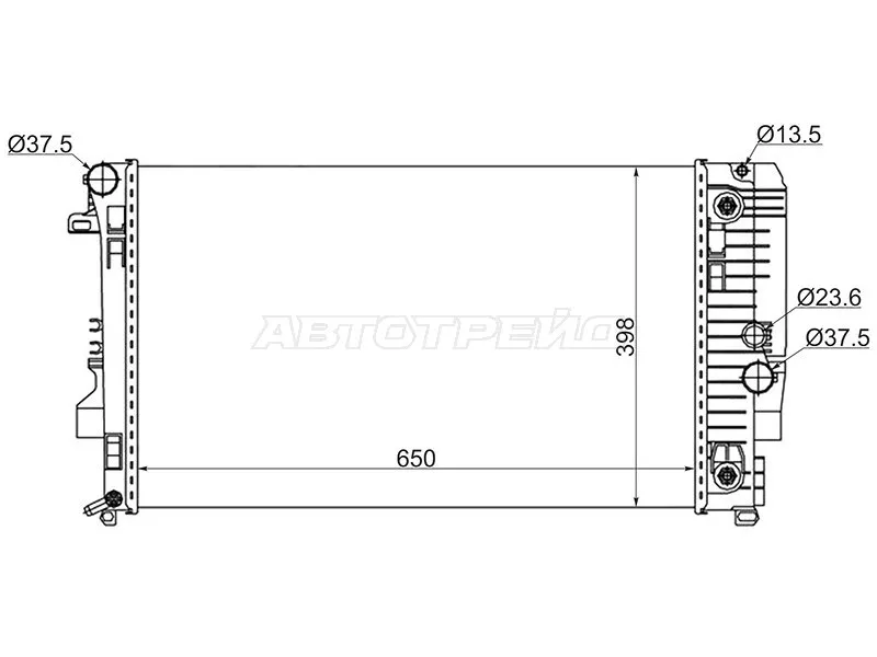 Радиатор Mercedes-Benz Viano 03-14 / Vito 03-14 - Артикул MB0016 - Производитель Sat - Фото, Отзывы, Цены 