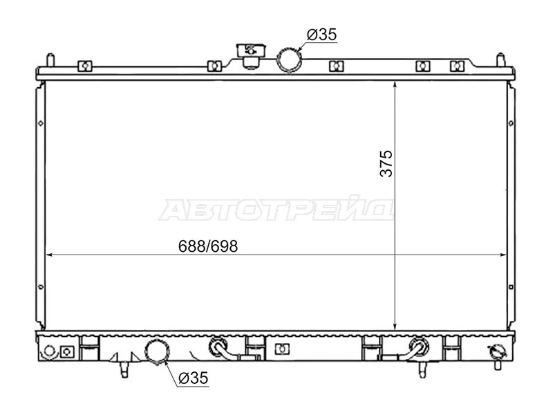 Радиатор Mitsubishi Lancer 02-10 / Lancer Cedia 00-03 - Артикул MC0001CS - Производитель Sat - Фото, Отзывы, Цены 