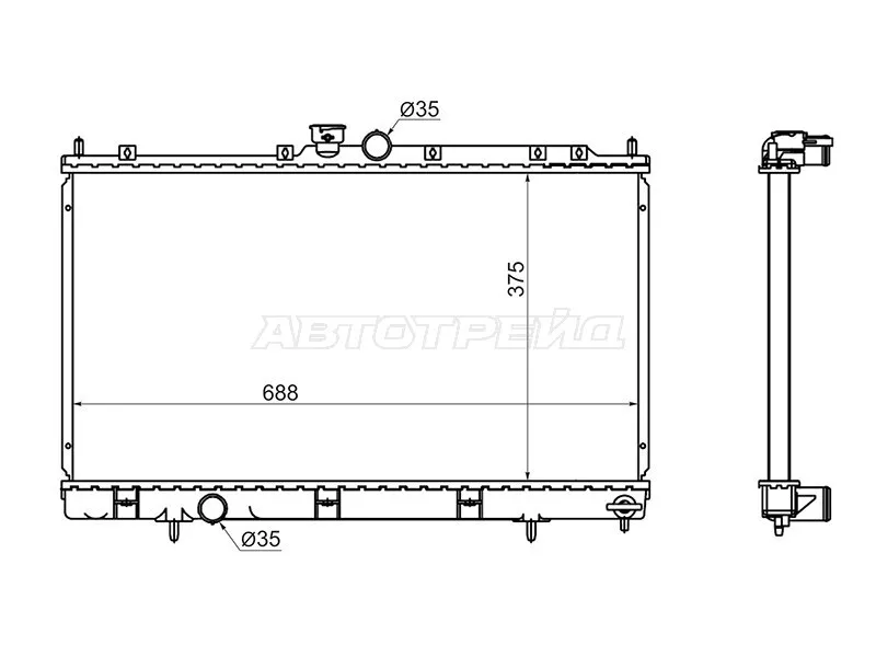 Радиатор Mitsubishi Lancer 02-10 / Lancer Cedia 00-03 - Артикул MC0001CSMT - Производитель Sat - Фото, Отзывы, Цены 