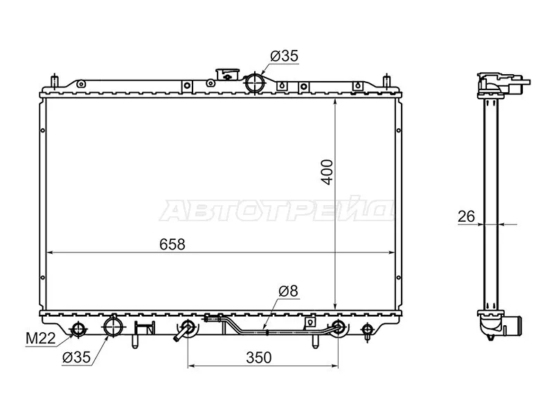 Радиатор Mitsubishi Carisma 95-04 / Space Star 98-05 - Артикул MC0002 - Производитель Sat - Фото, Отзывы, Цены 