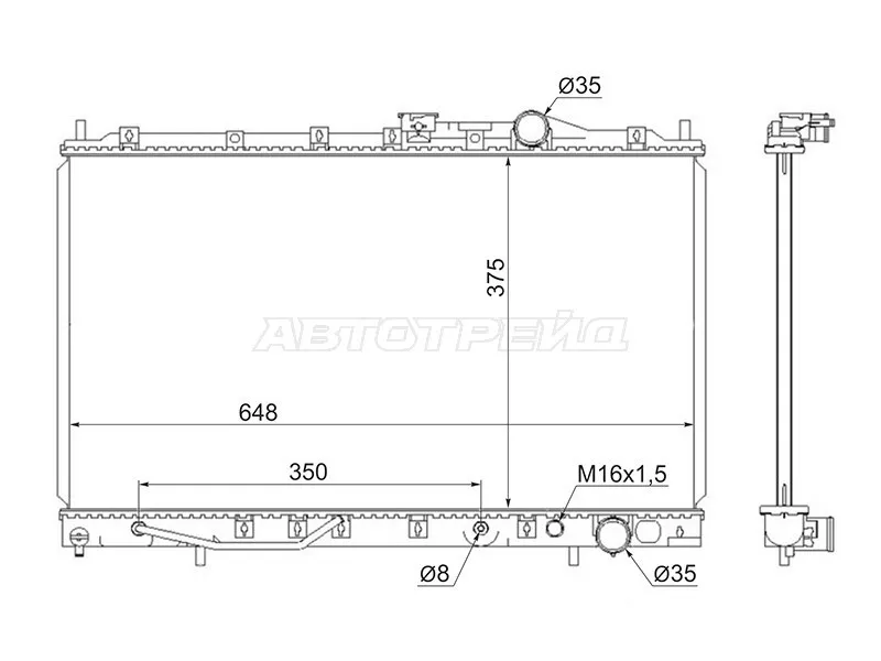 Радиатор Mitsubishi Galant 92-96 - Артикул MC0002E5 - Производитель Sat - Фото, Отзывы, Цены 