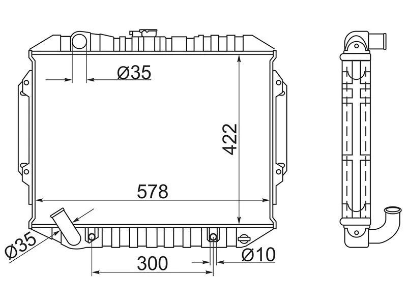 Радиатор Mitsubishi Pajero 91-00 - Артикул MC0006V6ATMBR - Производитель Sat - Фото, Отзывы, Цены 