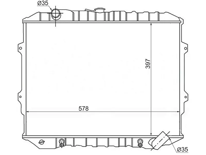 Радиатор Mitsubishi Pajero 81-90 / Montero 82-91 - Артикул MC0007D - Производитель Sat - Фото, Отзывы, Цены 