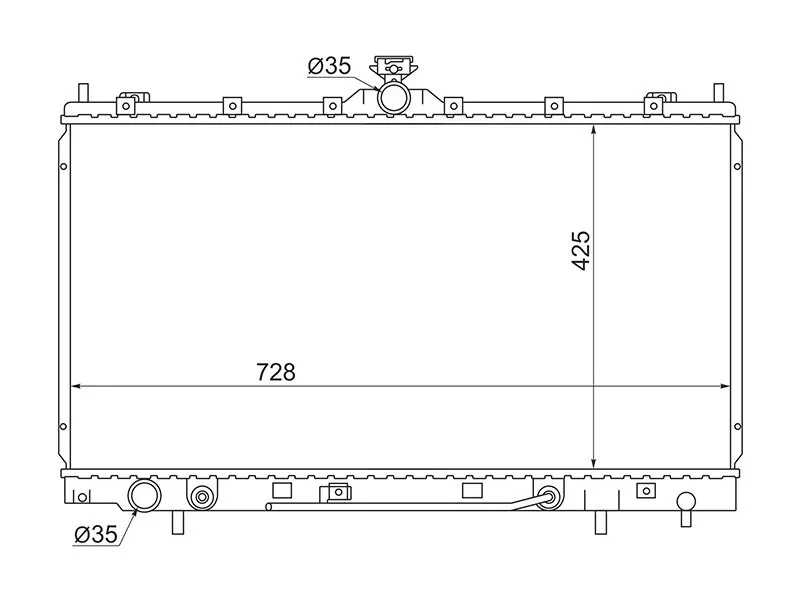 Радиатор Mitsubishi Grandis 03-09 - Артикул MC000803 - Производитель Sat - Фото, Отзывы, Цены 