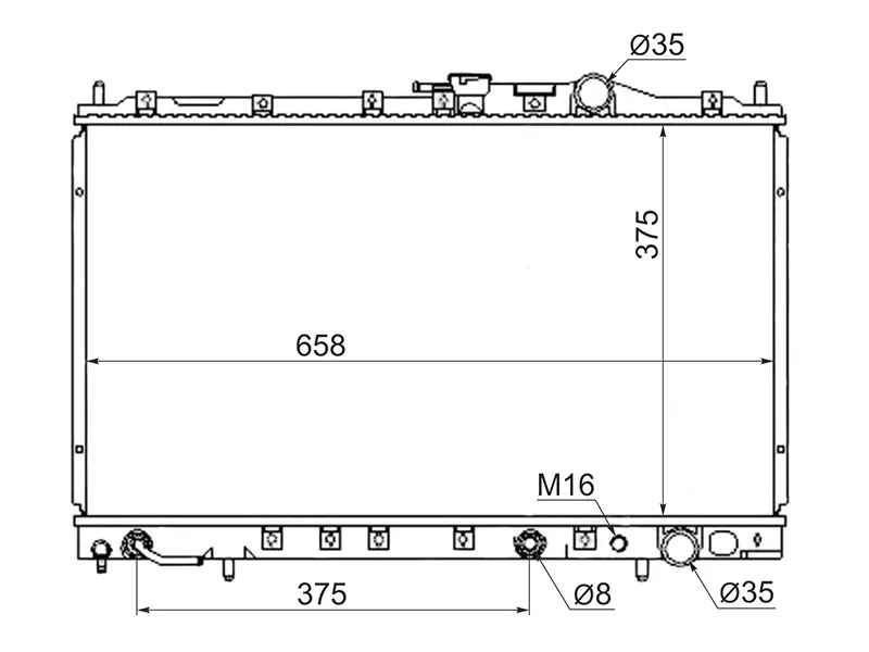 Радиатор Mitsubishi Chariot 91-97 - Артикул MC00094G63 - Производитель Sat - Фото, Отзывы, Цены 
