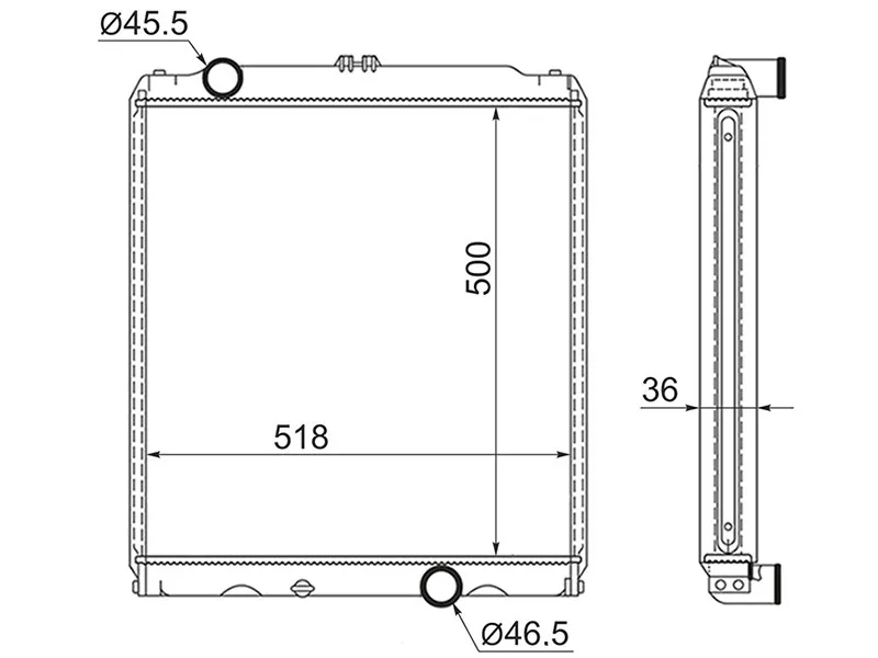 Радиатор Mitsubishi Fuso Canter FE6 93-02 - Артикул MC0013 - Производитель Sat - Фото, Отзывы, Цены 