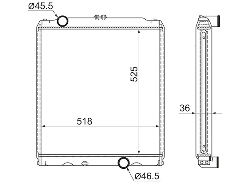 Радиатор Mitsubishi Fuso Canter FE6 93-02 - Артикул MC0014 - Производитель Sat - Фото, Отзывы, Цены 