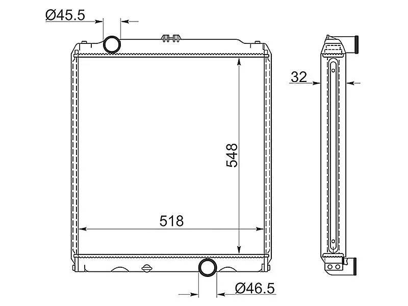 Радиатор Mitsubishi Fuso Canter FE6 93-02 - Артикул MC0015 - Производитель Sat - Фото, Отзывы, Цены 