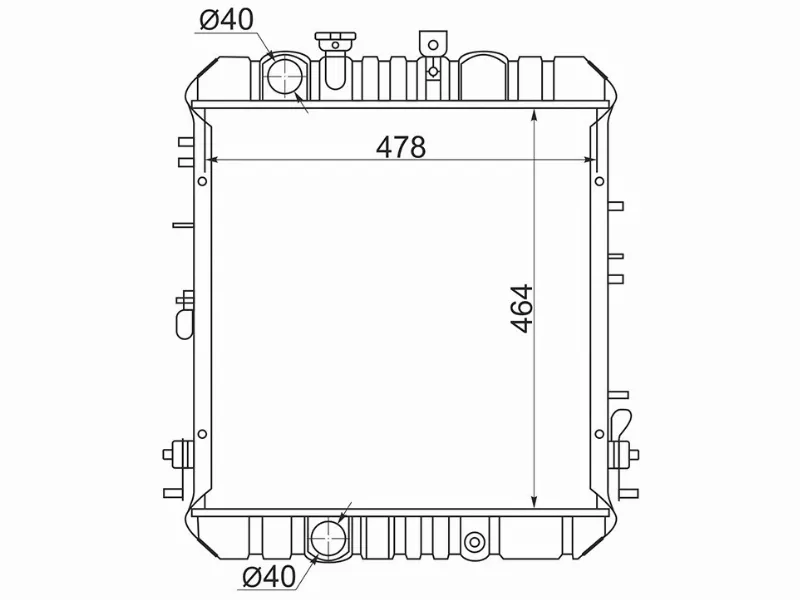 Радиатор Mitsubishi Fuso Canter FE5 93-02 / Fuso Canter FE6 93-02 - Артикул MC0021 - Производитель Sat - Фото, Отзывы, Цены 