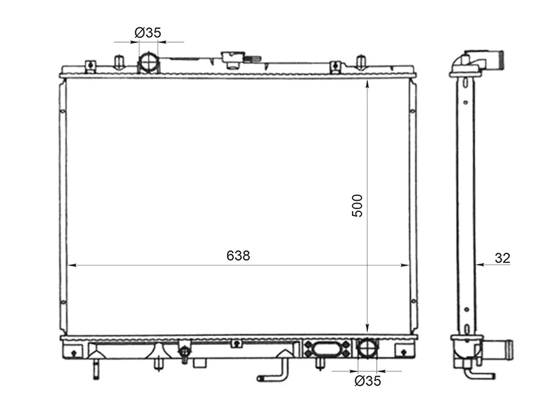 Радиатор Mitsubishi Pajero Sport 96-08 / Challenger 96-99 - Артикул MC0066281 - Производитель Sat - Фото, Отзывы, Цены 