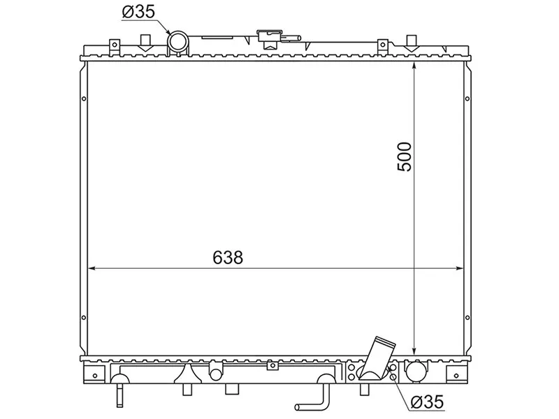 Радиатор Mitsubishi L200 96-06 / Pajero Sport 96-08 / Challenger 96-99 - Артикул MC0066D - Производитель Sat - Фото, Отзывы, Цены 