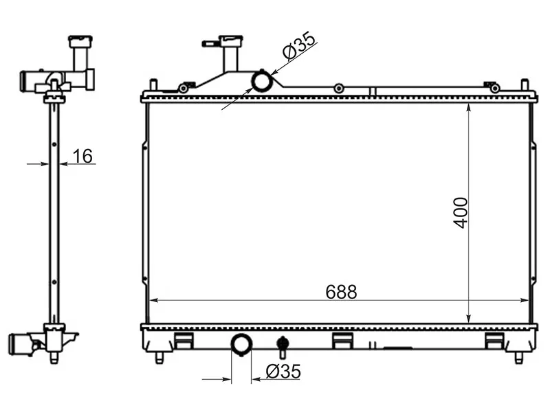 Радиатор Mitsubishi Outlander 12-22 - Артикул MC0089 - Производитель Sat - Фото, Отзывы, Цены 