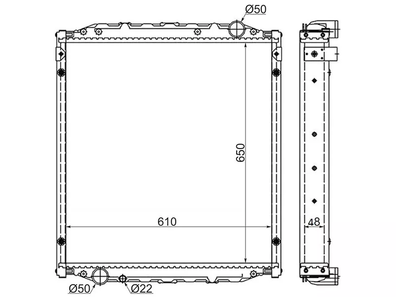 Радиатор Man L-Series 86 - Артикул MN0001 - Производитель Sat - Фото, Отзывы, Цены 