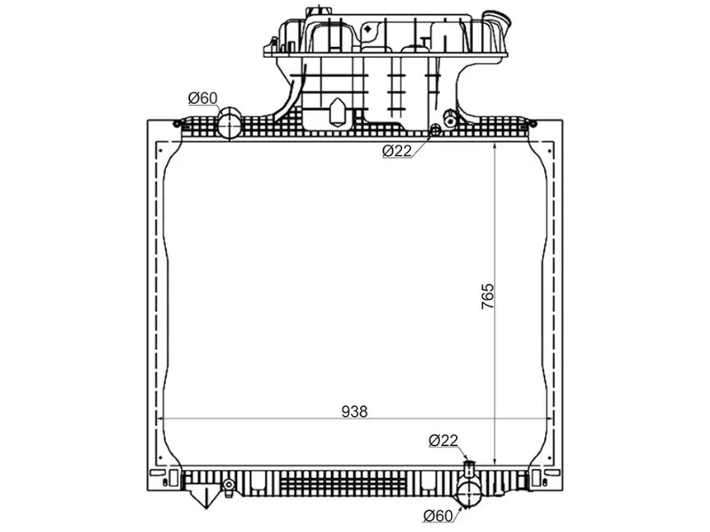 Радиатор Man Tga-Series 00-07 / Tgs-Series 07 - Артикул MN00031 - Производитель Sat - Фото, Отзывы, Цены 