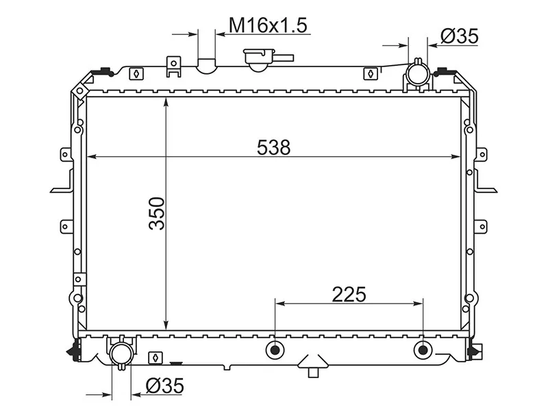 Радиатор Mazda Bongo 93-99 - Артикул MZ00014 - Производитель Sat - Фото, Отзывы, Цены 