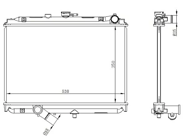 Радиатор Mazda Bongo 93-99 - Артикул MZ00015 - Производитель Sat - Фото, Отзывы, Цены 