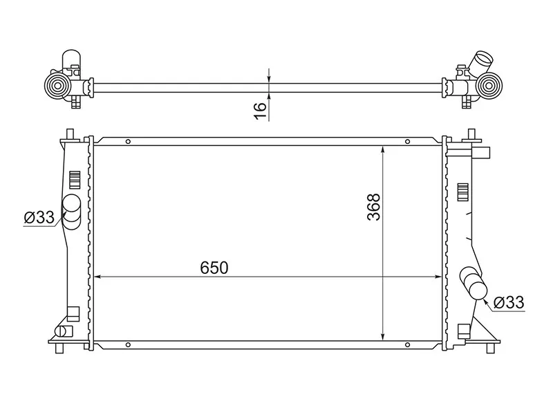 Радиатор Mazda 5 04-11 - Артикул MZ0001CP - Производитель Sat - Фото, Отзывы, Цены 