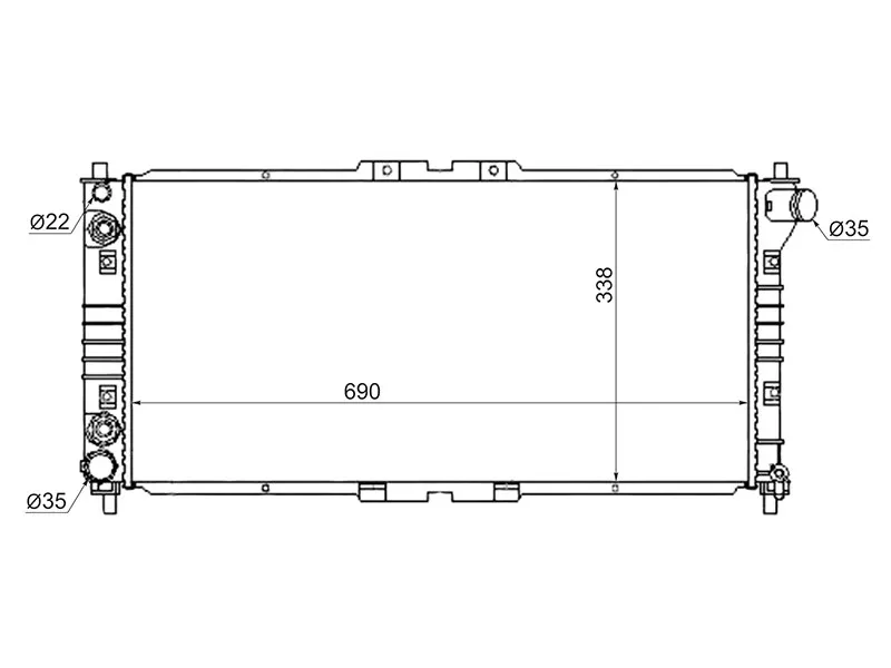 Радиатор Mazda 626 92-02 / Capella 94-02 - Артикул MZ0002V6 - Производитель Sat - Фото, Отзывы, Цены 