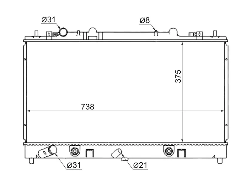 Радиатор Mazda 6 02-12 / Atenza 02-12 - Артикул MZ00051 - Производитель Sat - Фото, Отзывы, Цены 
