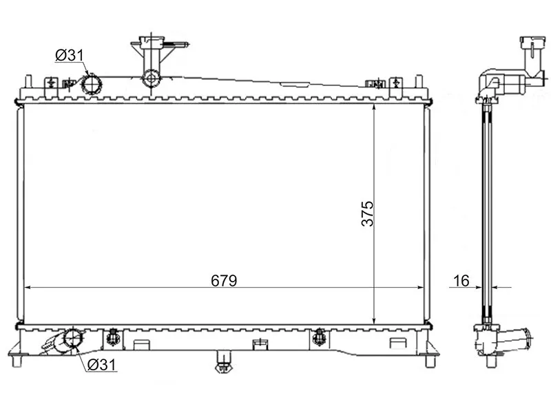 Радиатор Mazda 6 02-08 / Atenza 02-07 - Артикул MZ00053 - Производитель Sat - Фото, Отзывы, Цены 