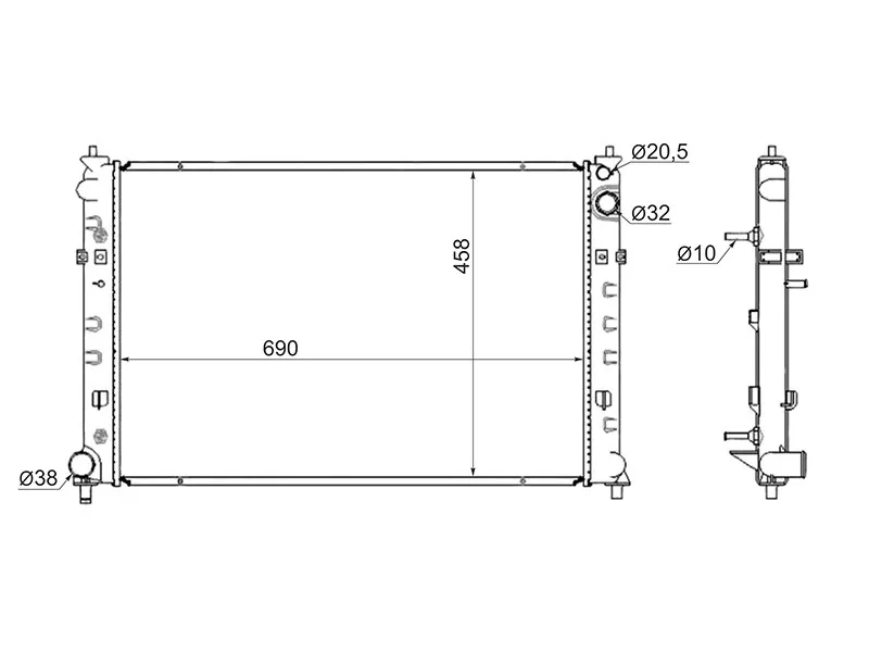 Радиатор Mazda MPV 99-06 - Артикул MZ00072R - Производитель Sat - Фото, Отзывы, Цены 