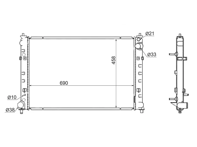 Радиатор Mazda MPV 99-06 - Артикул MZ0007AJ - Производитель Sat - Фото, Отзывы, Цены 